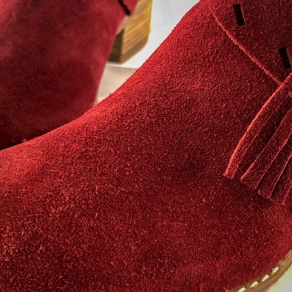 NWT Red Leather Booties - Picture 3 of 3